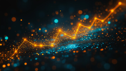 Poster - glowing upward trend