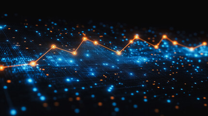 Poster - Data Stream, Rising Trend 