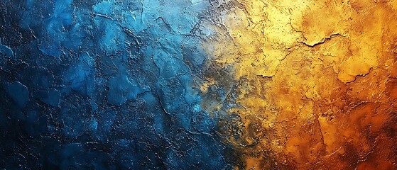 Wall Mural - Abstract blue and gold textured background.