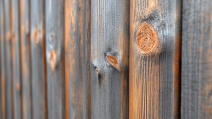 Wall Mural - Detailed Close-Up of Textured Wooden Planks with Knots and Grain Patterns, Perfect for Backgrounds, Interior Design, and Natural Aesthetic Projects