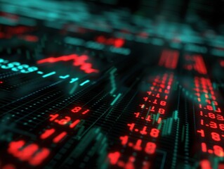 Poster - Analyzing market trends and data patterns digital trading platform infographic overview tech environment