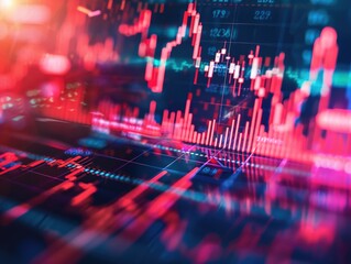 Poster - Analyzing stock market trends financial data analysis digital environment abstract viewpoint investment insights