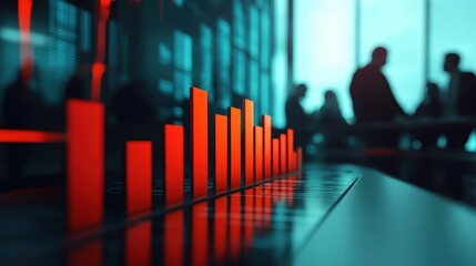 Poster - Data visualization trends in business meetings modern office infographic professional environment high angle
