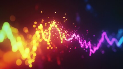 Poster - A graph showing an upward trend with bright colors, symbolizing growth and success.