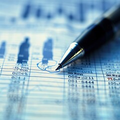 Poster - analyzing financial trends office environment business data professional setting close-up analytics 