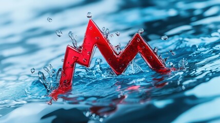 Poster - Market analysis trends financial sector infographic water environment close-up view data visualization