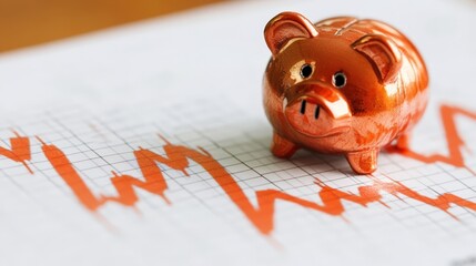 Poster - Financial decline observed stock market analysis business insights economic environment close-up view investment trends