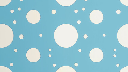Poster - Blue and White Polka Dot Pattern: Seamless background pattern in shades of blue and white with a polka dot design.  A simple and modern design that can be used for a variety of projects. 