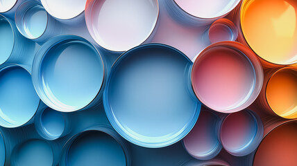 Poster - Colorful Circles Abstract Background 