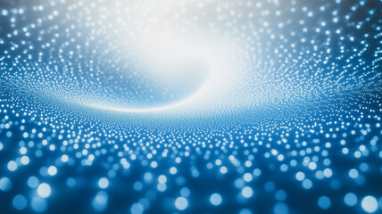 Poster - Abstract Blue Nebula:  A captivating abstract image of a blue nebula with a swirling vortex of light, evoking a sense of mystery and wonder.