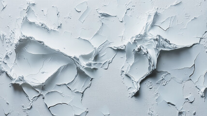 Poster - Abstract White Texture: A close-up, high-resolution image of a white, textured surface, reminiscent of paint, plaster, or clay.