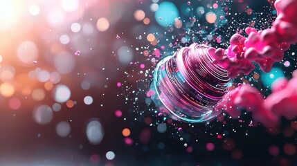 Poster - A vibrant, abstract representation of swirling colors and dynamic shapes, evoking a sense of motion and energy in a digital environment.