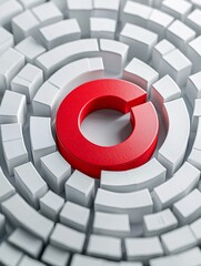 Poster - Interest rate percentage sign trapped in a downward spiral, representing economic decline