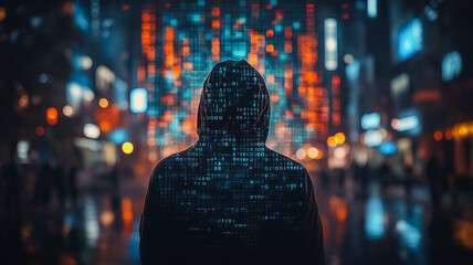 Poster - Cyberpunk City Hacker 