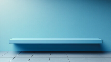 Poster - Serene Blue Shelf Display