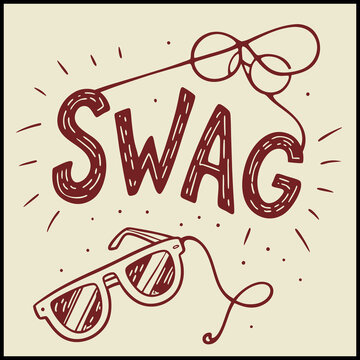 Swag Sunglasses Style Graphic T-Shirt Design Apparel