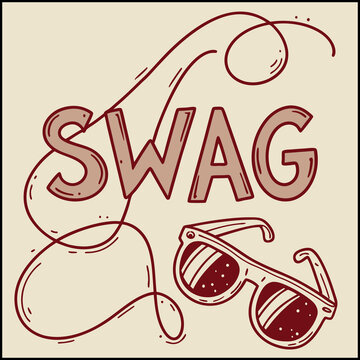 Swag Sunglasses Style Graphic T-Shirt Design Apparel
