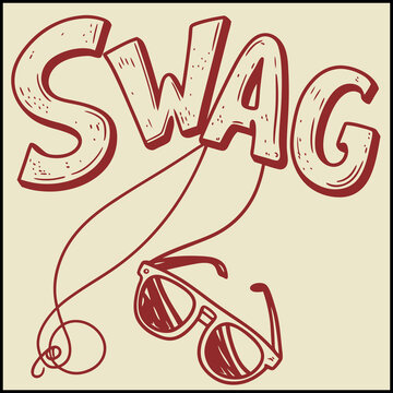 Swag Sunglasses Style Graphic T-Shirt Design Apparel