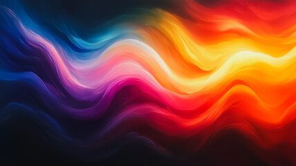 Poster - Abstract Waves of Color: A mesmerizing blend of vibrant hues, abstract waves of color dance across the canvas, creating a dynamic and captivating visual experience.