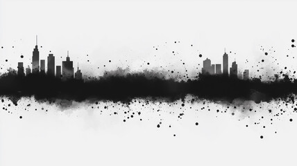 Poster - Black and White Cityscape  