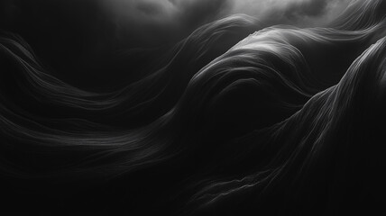 Poster - Dark Abstract Waves 