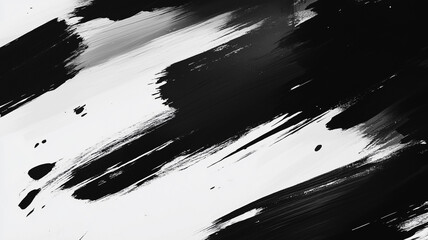 Poster - Abstract Black Ink Strokes 