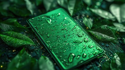Fototapete - Integrating nature and standards advancing green technology solutions for a sustainable future