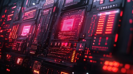 Leinwandbilder - Exploring the future of digital brain interfaces conceptual innovations virtual labs technology landscape futuristic environment high-tech perspective