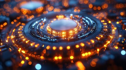Poster - Exploring quantum computing innovations digital lab visual art futuristic setting close-up glowing quantum bits standard