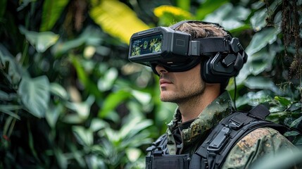 Leinwandbilder - Enhancing communication through advanced wearable technology in military operations a comprehensive overview