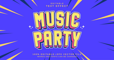 Poster - editable text style effect - music party text style theme.