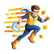 © Vectors Market - A flat illustration of running superhero character