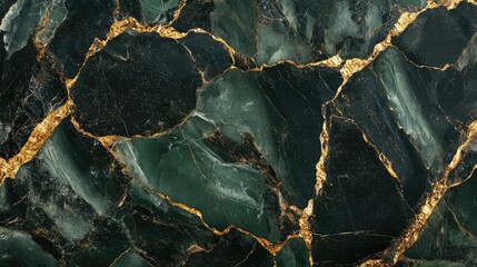 Aufkleber - Onyx green and gold marble texture for elegant luxury backgrounds banners or posters