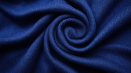 Aufkleber - Navy blue handmade knit fabric texture displayed in a swirling pattern showcasing its craftsmanship and rich color depth.