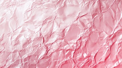 Poster - Textured pink crumpled paper surface background for creative design and elegant stationery projects