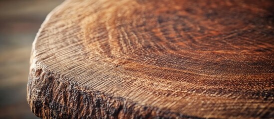 Poster - Rustic wooden table surface with detailed texture and soft blurred backdrop ideal for food photography and home decor styling