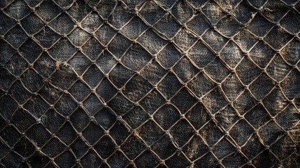 Aufkleber - Textured netting background with intricate patterns and earthy tones suitable for design or artistic applications.