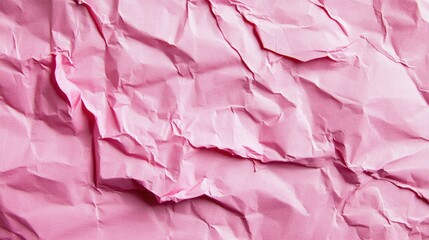 Poster - Textured pink creased paper background for creative design and artistic projects with vibrant color and unique pattern.