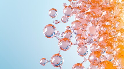 Poster - Abstract close-up of colorful soap bubbles suspended in the air, shimmering light and soft background textures