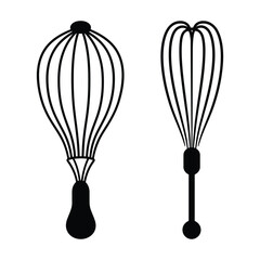 Poster - Whisk outline, silhouette, vector, illustration, isolated on white background