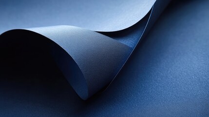 Poster - Navy blue textured paper background with subtle curls creating a modern and elegant design for various creative projects