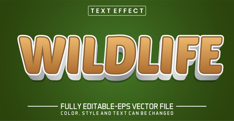 Poster - Wildlife font Text effect editable