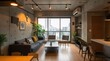© Patchayanit  - modern living room , style loft