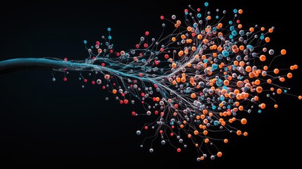 Poster - a diagram depicting the global internet infrastructure, with interconnected networks, servers, and d