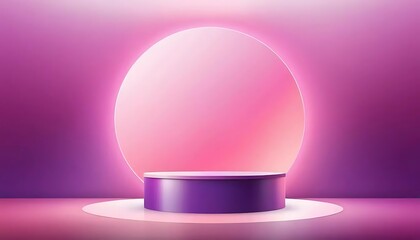 Aufkleber - Pink and Purple Egg Shaped Studio Display Platform