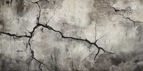 Poster - Cracked concrete texture background showcasing intricate details and unique patterns. This versatile crack concrete texture background can enhance various design projects and artistic creations.