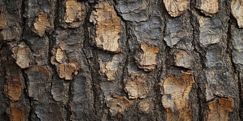 Aufkleber - Natural bark texture serves as an ideal background material, showcasing intricate patterns and earthy tones perfect for various design applications. Explore natural bark texture for a unique