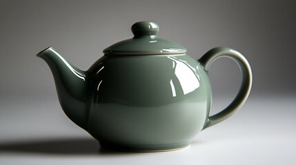 Elegant Green Teapot: A Study in Ceramic Design