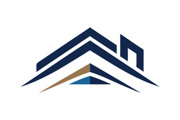 Poster - A minimalist logo showcases a stylized roofline design with sleek lines and a modern feel, emphasizing simplicity, A minimalist logo featuring a stylized of a food truck