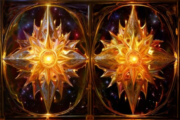 Sticker - mirror radiant star chamber